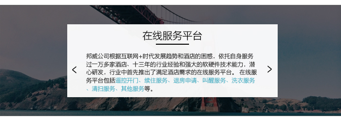 在线效劳平台，解决旅馆疑心，强盛的软硬件手艺能力，知足旅馆各个需求